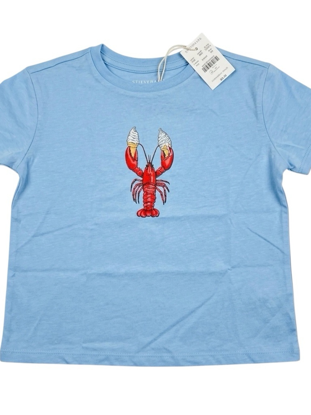 Crewcuts Light Blue Tee with Red Lobster Graphic